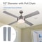Commercial Cool 52 Ceiling Fan 4-Blade With Pull Chain And Light Kit CCF54P50 - alternate 2